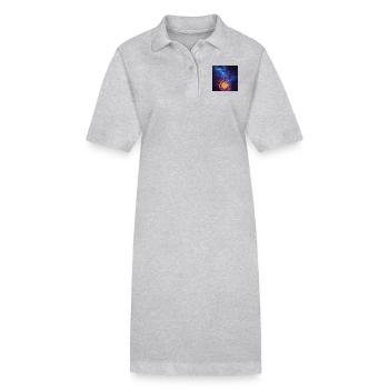 Banjo - Robe polo bio PAIGER Stanley/Stella Femme - gris chiné - Devant