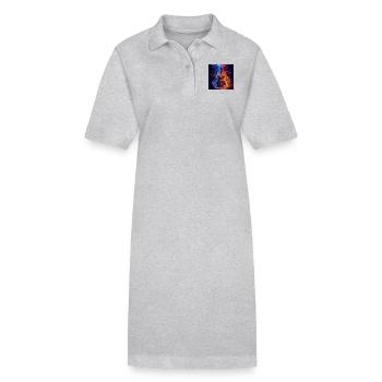 Ukulélé - Robe polo bio PAIGER Stanley/Stella Femme - gris chiné - Devant
