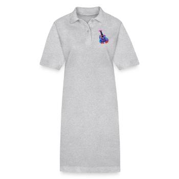 Ukulélé - Robe polo bio PAIGER Stanley/Stella Femme - gris chiné - Devant