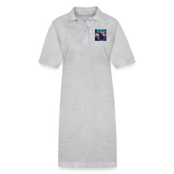 Gitarre - Stanley/Stella Frauen Bio-Polokleid PAIGER - Grau meliert - Vorne