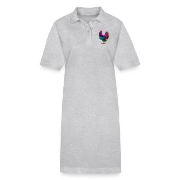 Huhn - Stanley/Stella Frauen Bio-Polokleid PAIGER - Grau meliert - Vorne