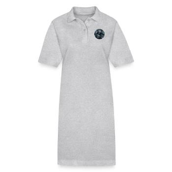 Russisch Blau - Stanley/Stella Frauen Bio-Polokleid PAIGER - Grau meliert - Vorne