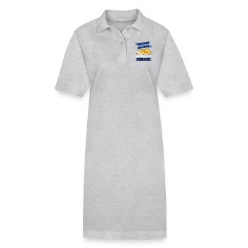 körper chillig haha ich piss mich - Stanley/Stella Frauen Bio-Polokleid PAIGER - Grau meliert - Vorne