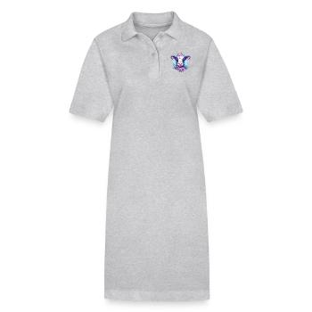 Blumige Kuh - Stanley/Stella Frauen Bio-Polokleid PAIGER - Grau meliert - Vorne