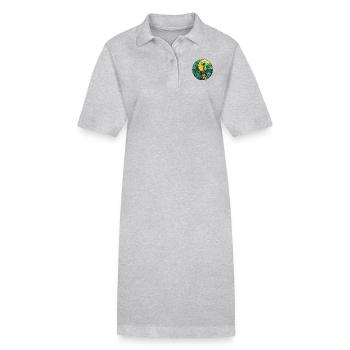 Papagei im Dschungel - Stanley/Stella Frauen Bio-Polokleid PAIGER - Grau meliert - Vorne