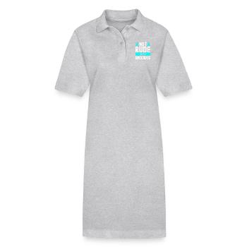 Trouble anxieux Trouble anxieux - Robe polo bio PAIGER Stanley/Stella Femme - gris chiné - Devant