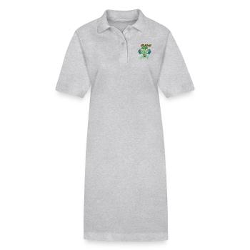 KEINE SCHMERZEN, KEIN BROKKOLI - Stanley/Stella Frauen Bio-Polokleid PAIGER - Grau meliert - Vorne