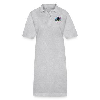 LASER REJOIGNEZ LA BATAILLE - Robe polo bio PAIGER Stanley/Stella Femme - gris chiné - Devant
