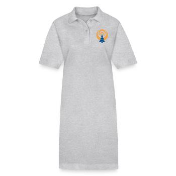 buddha03_2f - Stanley/Stella Frauen Bio-Polokleid PAIGER - Grau meliert - Vorne