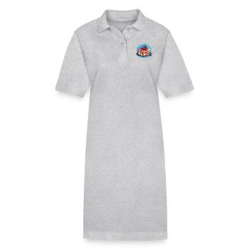 Crêpes aux baies - Robe polo bio PAIGER Stanley/Stella Femme - gris chiné - Devant