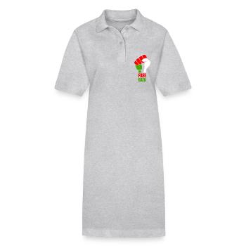 Save gaza - Stanley/Stella Frauen Bio-Polokleid PAIGER - Grau meliert - Vorne