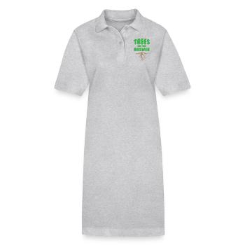Les arbres sont la réponse - Robe polo bio PAIGER Stanley/Stella Femme - gris chiné - Devant