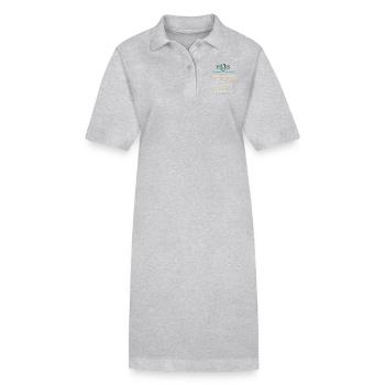 Papa Vorbild Vatertag RAHMENLOS® - Stanley/Stella Frauen Bio-Polokleid PAIGER - Grau meliert - Vorne
