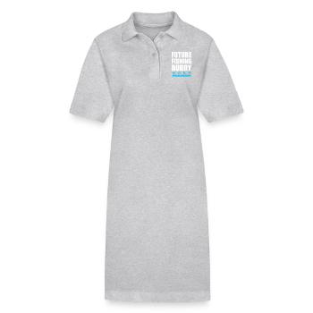 future fishing buddy - Stanley/Stella PAIGER Organic Women’s Polo Dress - heather grey - Front