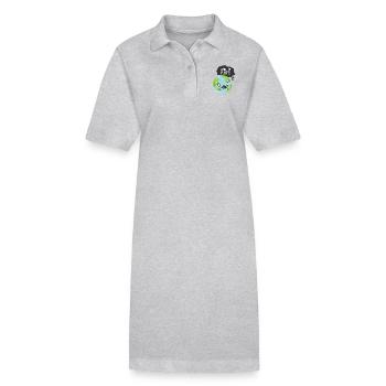 Cadeau Planète énonciations comiques espace Astronomie - Robe polo bio PAIGER Stanley/Stella Femme - gris chiné - Devant