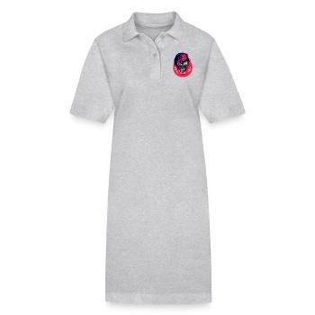 head of death hipster punk skull skull eclair hairstyle - Stanley/Stella PAIGER Organic Women’s Polo Dress - heather grey - Front