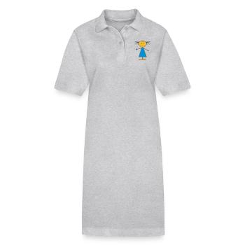 girl - Stanley/Stella PAIGER Organic Women’s Polo Dress - heather grey - Front