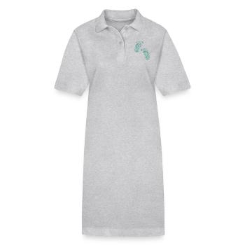 Liberty Fußabdrücke türkis - Stanley/Stella Frauen Bio-Polokleid PAIGER - Grau meliert - Vorne