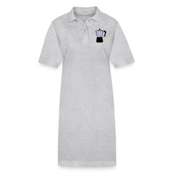 Kaffee - Stanley/Stella Frauen Bio-Polokleid PAIGER - Grau meliert - Vorne