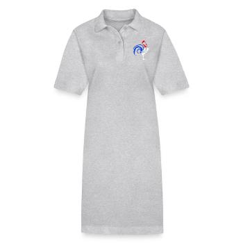 coq français - Robe polo bio PAIGER Stanley/Stella Femme - gris chiné - Devant