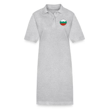 Countryball pays Patrie Bulgarie - Robe polo bio PAIGER Stanley/Stella Femme - gris chiné - Devant