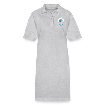 Blitz Gewitter Wolke Sturm Meteorologie - Stanley/Stella Frauen Bio-Polokleid PAIGER - Grau meliert - Vorne