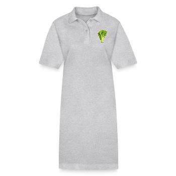 Céleri ou céleri - Robe polo bio PAIGER Stanley/Stella Femme - gris chiné - Devant
