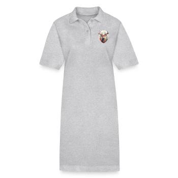 Hirschkopf - Stanley/Stella Frauen Bio-Polokleid PAIGER - Grau meliert - Vorne