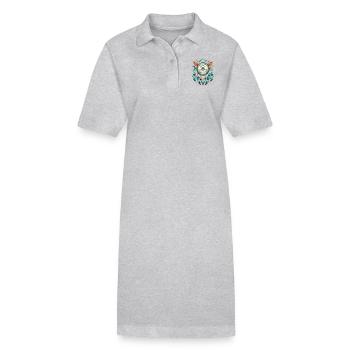 Attrape-rêves - Robe polo bio PAIGER Stanley/Stella Femme - gris chiné - Devant