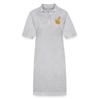orangen gewebe - Stanley/Stella Frauen Bio-Polokleid PAIGER - Grau meliert - Vorne