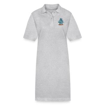 Agilité Faites plus de ce qui vous rend bleu/orange - Robe polo bio PAIGER Stanley/Stella Femme - gris chiné - Devant