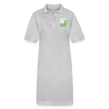 Ich bin nicht LANGSAM, ich bin im ENERGIESPARMODUS - Stanley/Stella Frauen Bio-Polokleid PAIGER - Grau meliert - Vorne