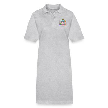 Poisson Cartoon 2 - Robe polo bio PAIGER Stanley/Stella Femme - gris chiné - Devant