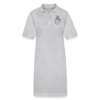 Sei, frech, wild und wunderbar - Stanley/Stella Frauen Bio-Polokleid PAIGER - Grau meliert - Vorne