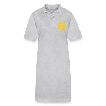 Gaza - Stanley/Stella PAIGER Organic Women’s Polo Dress - heather grey - Front