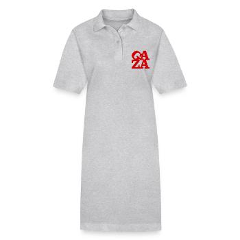 Gaza - Stanley/Stella PAIGER Organic Women’s Polo Dress - heather grey - Front