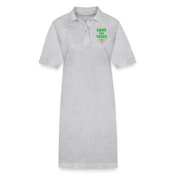 Sauvez les arbres amoureux de l’environnement - Robe polo bio PAIGER Stanley/Stella Femme - gris chiné - Devant