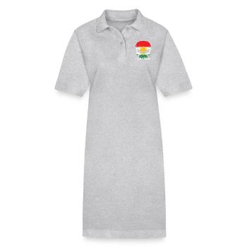 skull kurdistan - Stanley/Stella Frauen Bio-Polokleid PAIGER - Grau meliert - Vorne