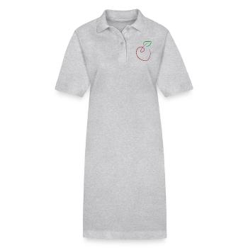 pomme - Robe polo bio PAIGER Stanley/Stella Femme - gris chiné - Devant