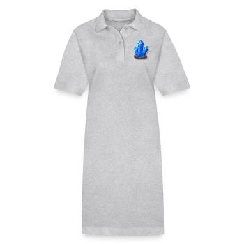 cristal - Robe polo bio PAIGER Stanley/Stella Femme - gris chiné - Devant