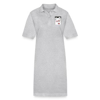 kleines Vampir - Stanley/Stella Frauen Bio-Polokleid PAIGER - Grau meliert - Vorne