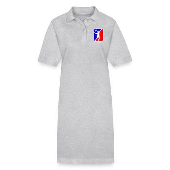 Logo de tennis - Robe polo bio PAIGER Stanley/Stella Femme - gris chiné - Devant