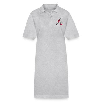 Spritze - Stanley/Stella Frauen Bio-Polokleid PAIGER - Grau meliert - Vorne