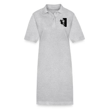 Climbing - Stanley/Stella PAIGER Organic Women’s Polo Dress - heather grey - Front