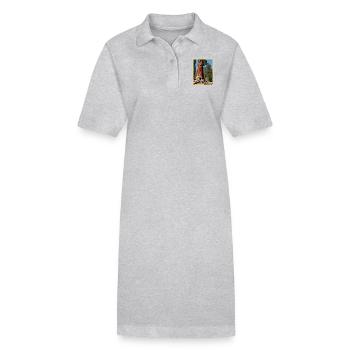Parc national de Sequoia - Robe polo bio PAIGER Stanley/Stella Femme - gris chiné - Devant