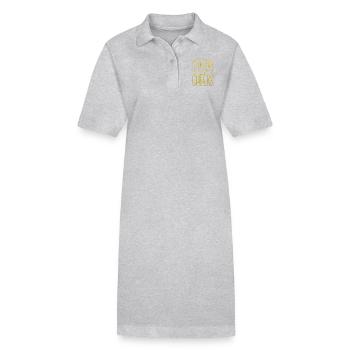 gift idea aesthetic alien kid joke internet - Stanley/Stella Frauen Bio-Polokleid PAIGER - Grau meliert - Vorne