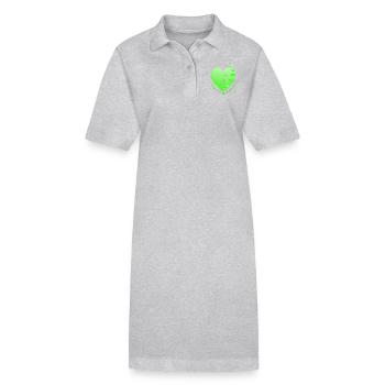 fille bébé fille - Robe polo bio PAIGER Stanley/Stella Femme - gris chiné - Devant