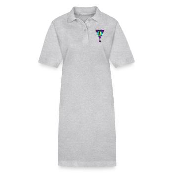 Alien Monster Eye with Triangle Dimensional Aperture - Stanley/Stella PAIGER Organic Women’s Polo Dress - heather grey - Front