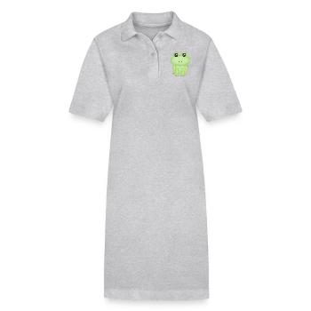 Grenouille - Robe polo bio PAIGER Stanley/Stella Femme - gris chiné - Devant