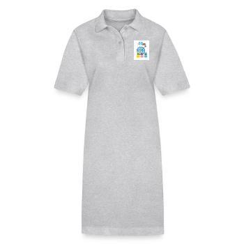 Geschossen um 10. Intensiv und präzise. - Stanley/Stella Frauen Bio-Polokleid PAIGER - Grau meliert - Vorne